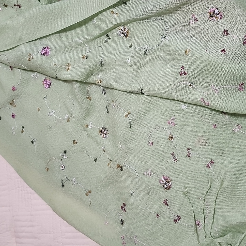 Lime green Pashmina scarf - Picture 5 of 5